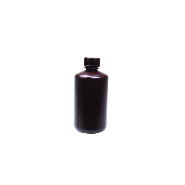 United Scientific Reagent Bottle - Narrow Mouth - 250 ml, Amber, HDPE, 12PK 33427